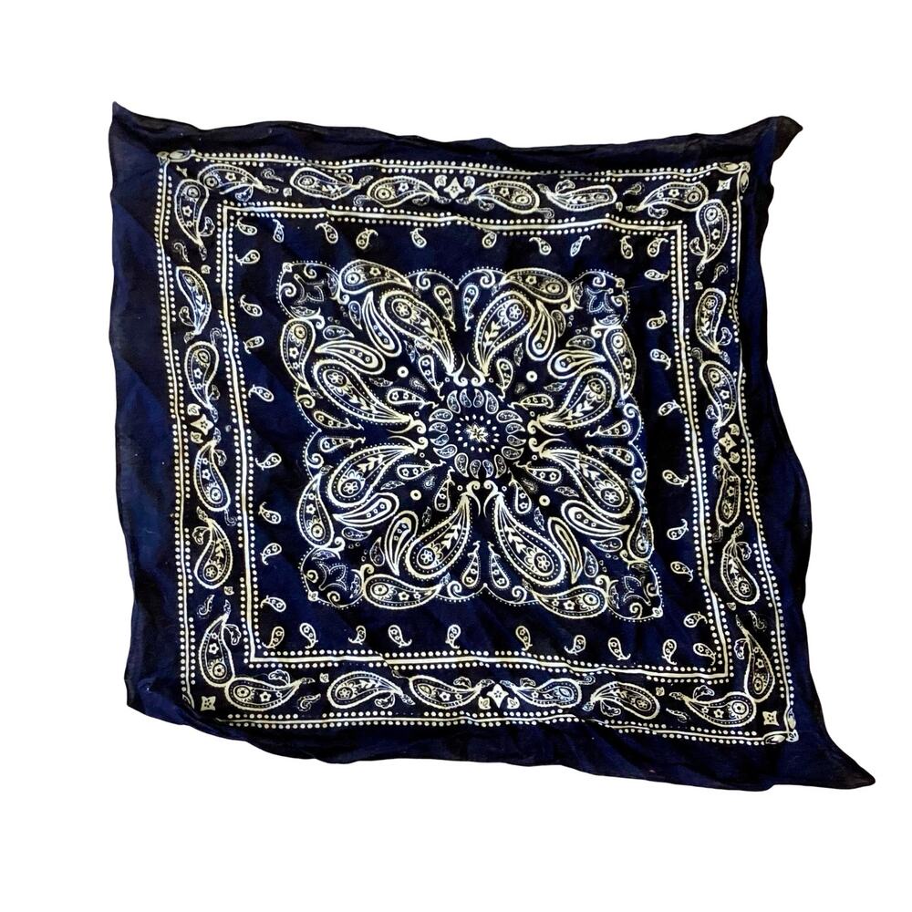 Navy Blue Cotton Bandana